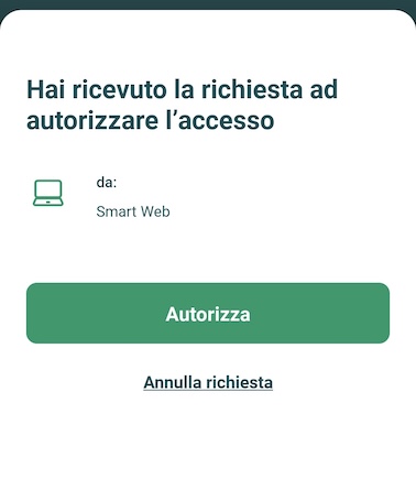 Accesso tramite passkey alla banca